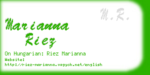 marianna riez business card